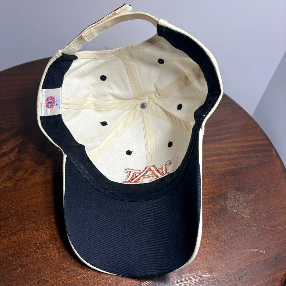 Vintage Auburn Tigers T.E.I. Hat Mens‎ OSFM White NCAA Baseball Cap Adjustable